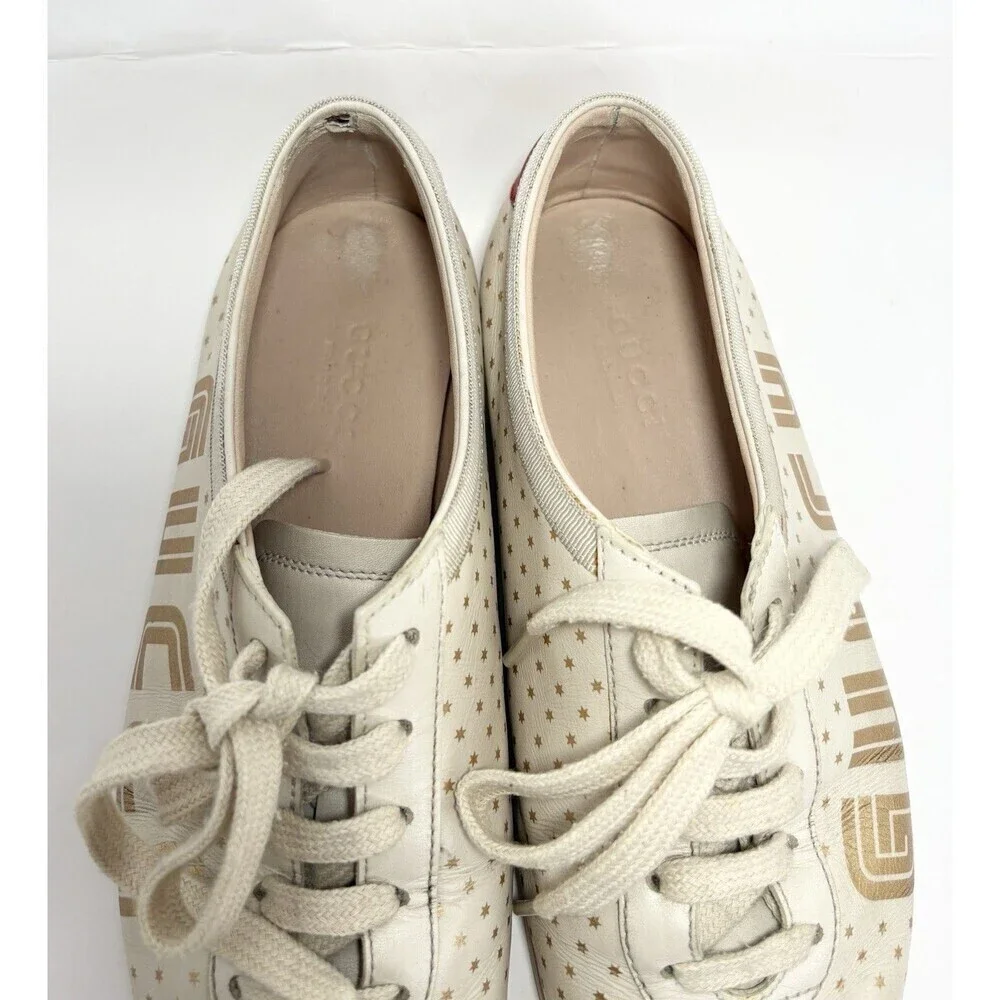 Gucci Cream and Red Sneakers